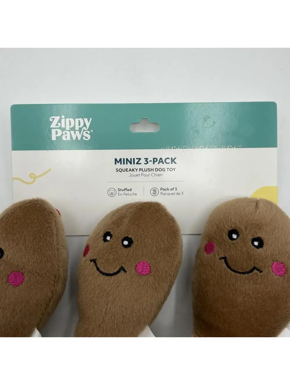ZippyPaws Miniz Squeaky Plush Dog Toy Chicken Drumsticks 3 Pack Zippy Paws ZP897